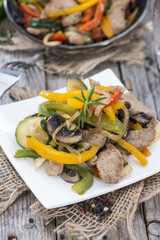 Portion of Vegetables with Chicken