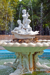 Fountain in the city park of Varna