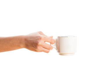 Coffee-cup with white copy space