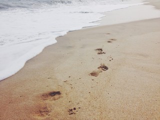 Footsteps in sand