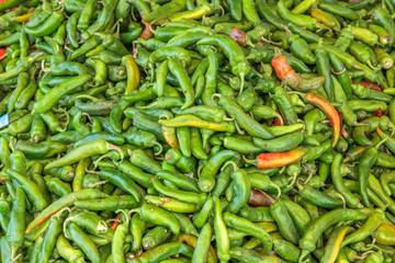 Green chili peppers