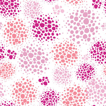 vector abstract textured pink dots seamless pattern background