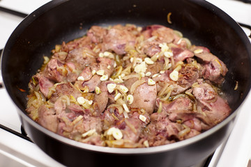 Chicken liver roasted