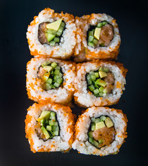 rolls over black
