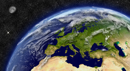 Europe on planet Earth - obrazy, fototapety, plakaty