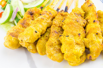 Pork satay thai cuisine food