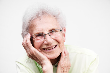 Happy senior woman portrait.