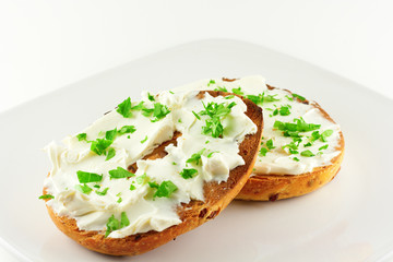 Breakfast Bagel With Cream Cheese