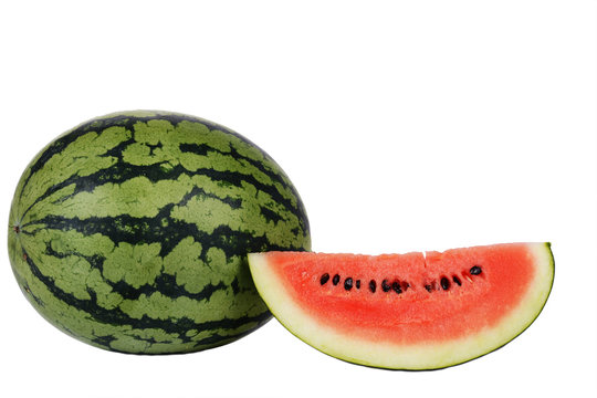 Sliced ripe watermelon isolated