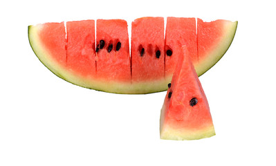 Sliced ripe watermelon isolated