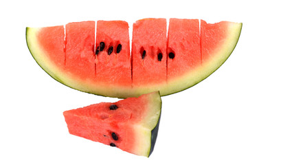 Sliced ripe watermelon isolated