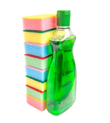 Cleaning Detergent and Sponge