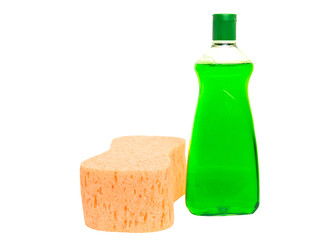 Cleaning Detergent and Sponge