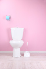 White toilet bowl in  bathroom