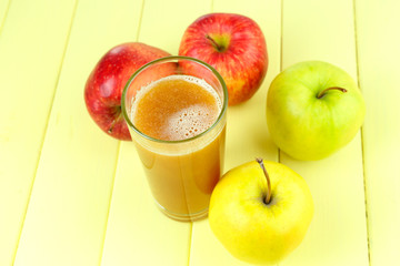 Healthy fresh juice of apples close up