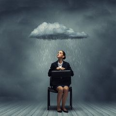 Upset businesswoman