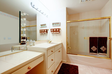 Elegant light tones bathroom