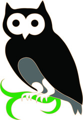 Owl silhouette art vector