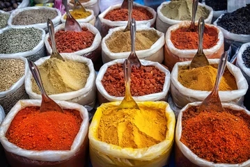 Gordijnen Indian colorful spices © pikoso.kz