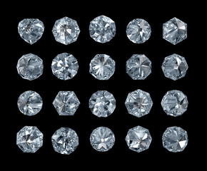 diamonds on black