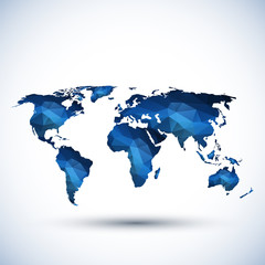 Triangle World Map Illustration