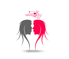 Valentine Day design, isolated vector design