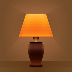 table lamp light brown background