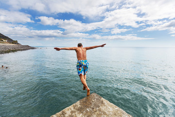 Jumping boy