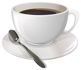 A cup of black coffee