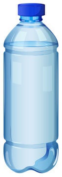A transparent bottle