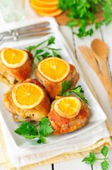 Roast Chicken with Oranges