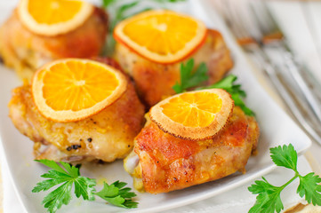 Roast Chicken with Oranges