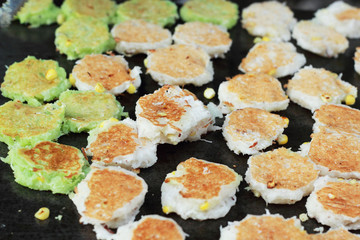 Thailand dessert, Mix flour, coconut and then fried.