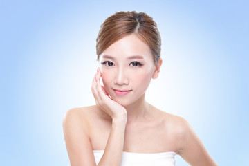 Obraz premium attractive skin care woman face