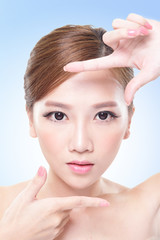 Obraz premium attractive skin care woman face
