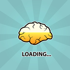 Brain is loading, concept of idea