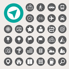 Map and Location Icons set