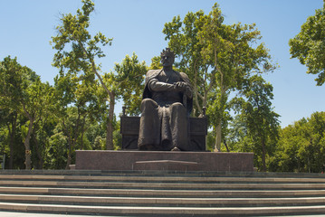 Obraz premium Statue de Tamerlan, Samarcande, Ouzbekistan