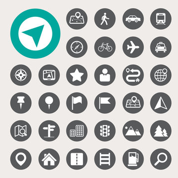 Map and Location Icons set