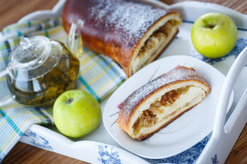 sweet strudel with apples