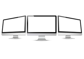 Vector illustration of computer monitors