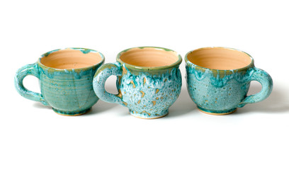 ceramic cups in glaze