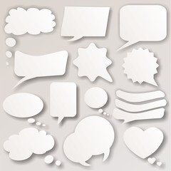 Sprechblasen in beige