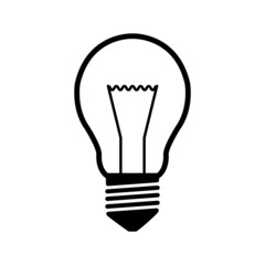 Light bulb icon - vector