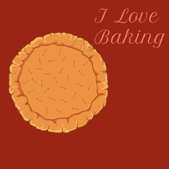 vector pastry dough for pizza or pie