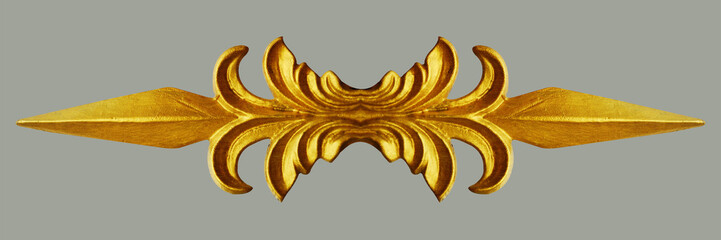 Ornament of gold plated vintage floral ,victorian Style