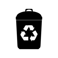 vector recycle garbage can icon