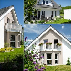 modernes Eigenheim - Collage