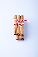 Cinnamon Sticks on white