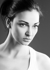 Fototapeta premium beautiful woman in white top